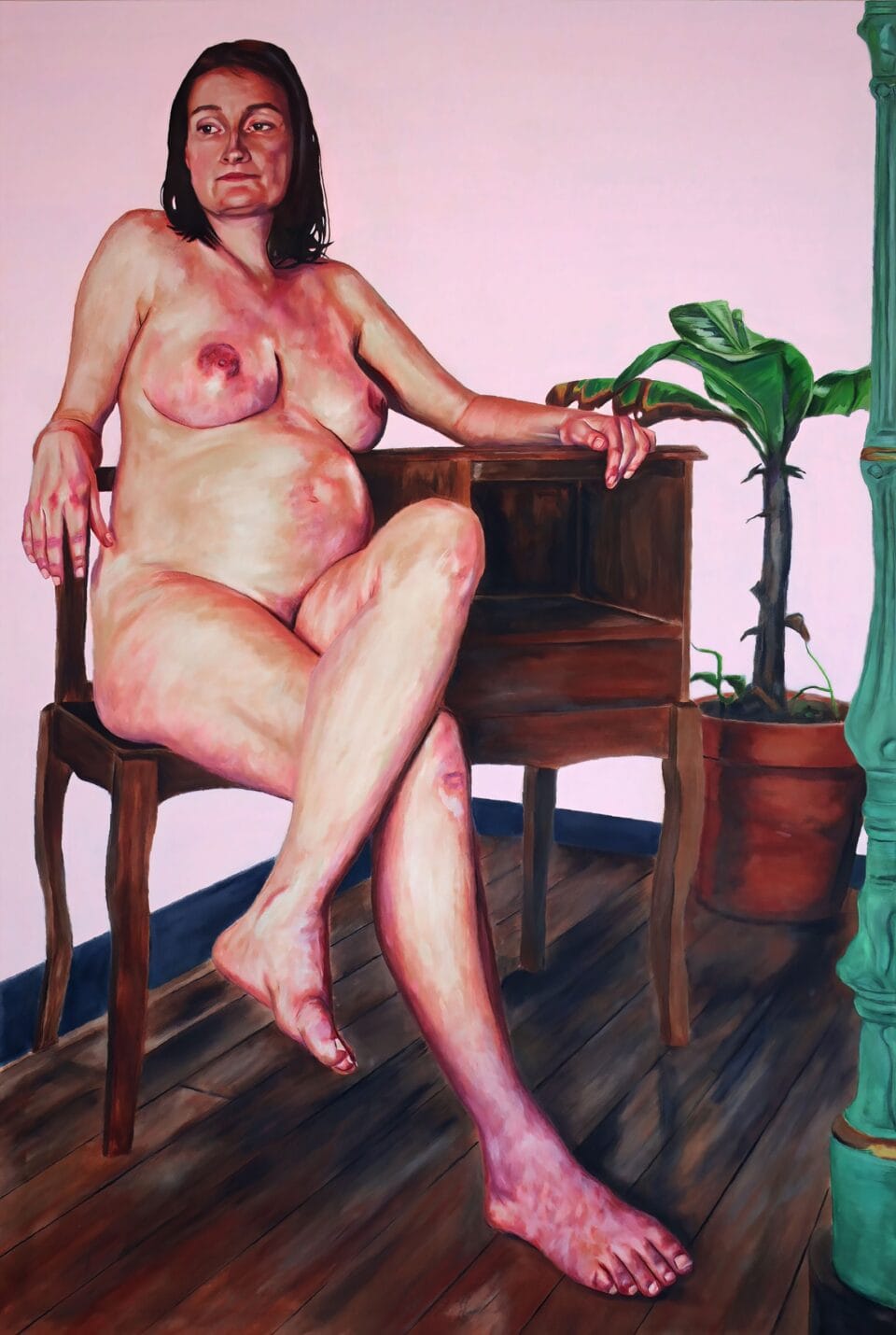 Camille et Ida, 195x130 cm, huile sur toile, 2020