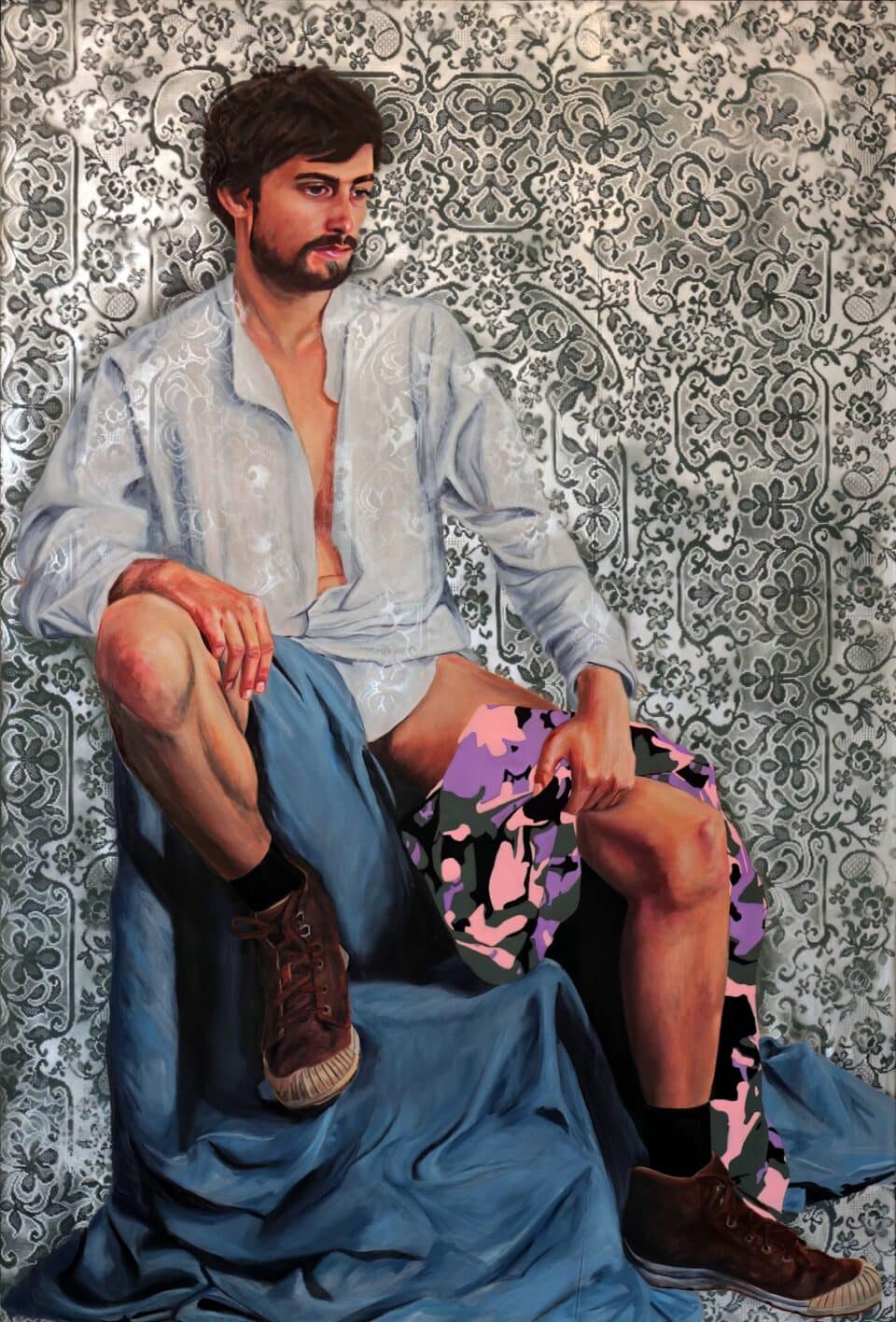 Paco d'après Vélasquez, 195x130 cm, huile et spray sur toile, 2019