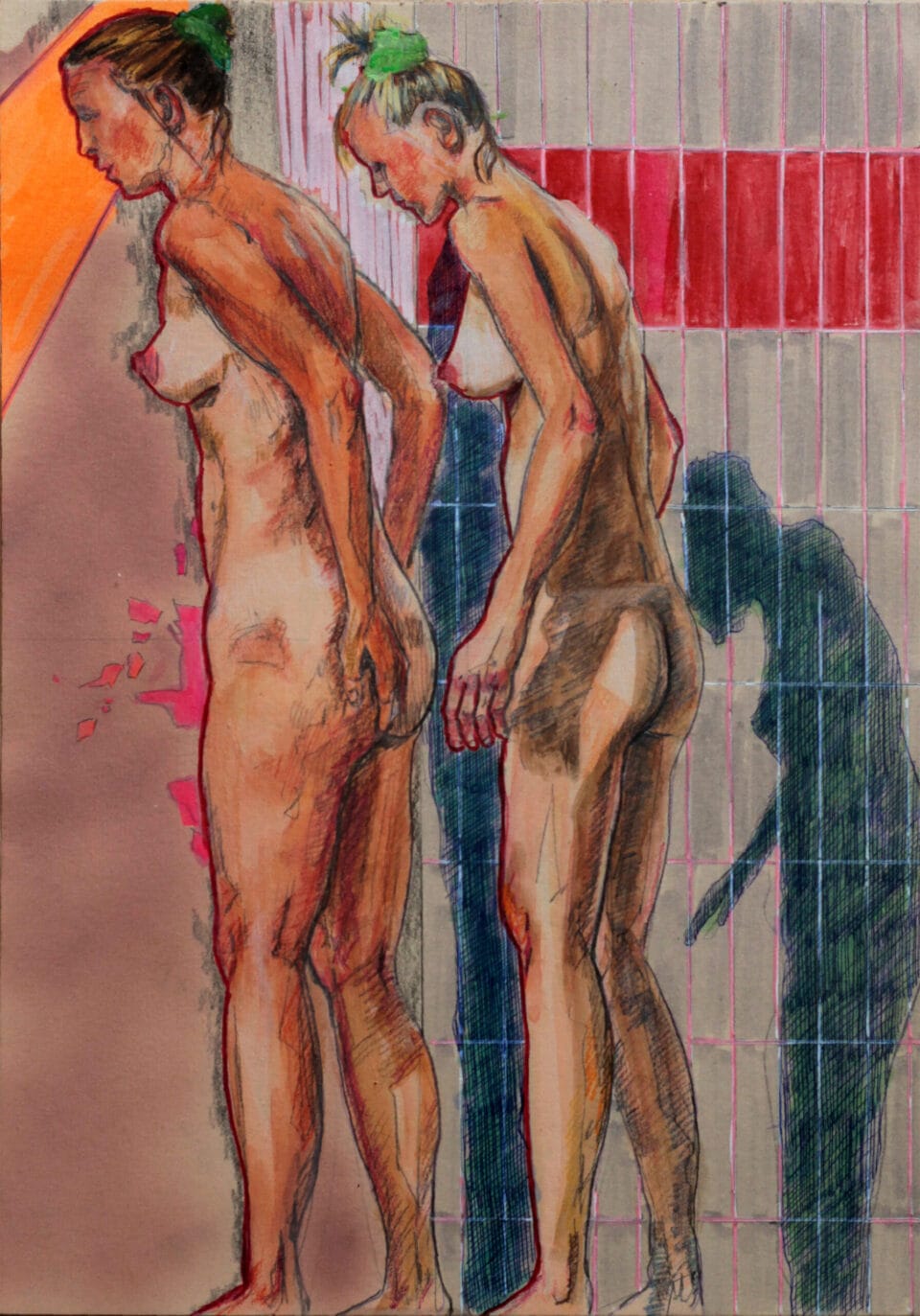 Au naturel 4, 29,7x21 cm, technique mixte sur papier, 2022