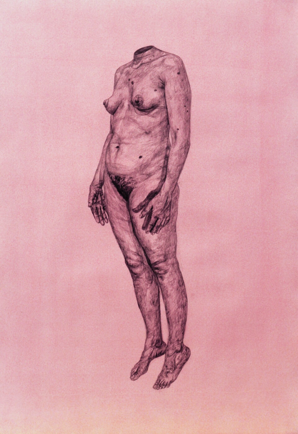 C.36, 65x45 cm, crayon et encre sur papier, 2022