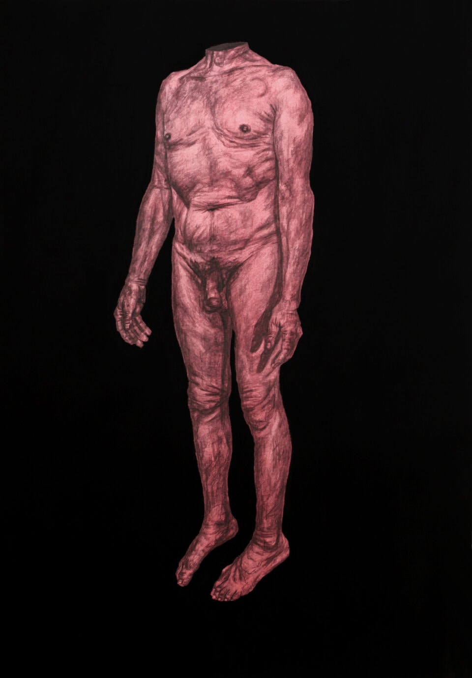 C.77, 65x45 cm crayon, et encre sur papier, 2022